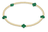 Signature Cross Small Gold Pattern 2mm Bead Bracelet