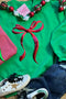 Girly Christmas Bow Sweatshirt