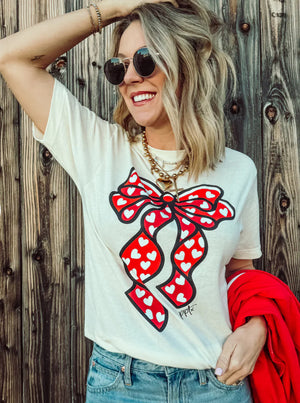 Big Heart Bow Tee