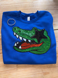 Sparkly Gator Head Sweatshirt