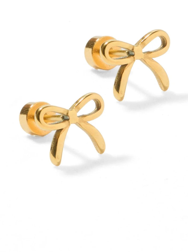 Screwback Stud Earrings- Sadie Bow