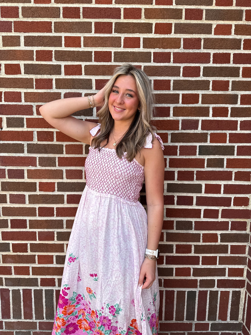 Claire Floral Midi Dress