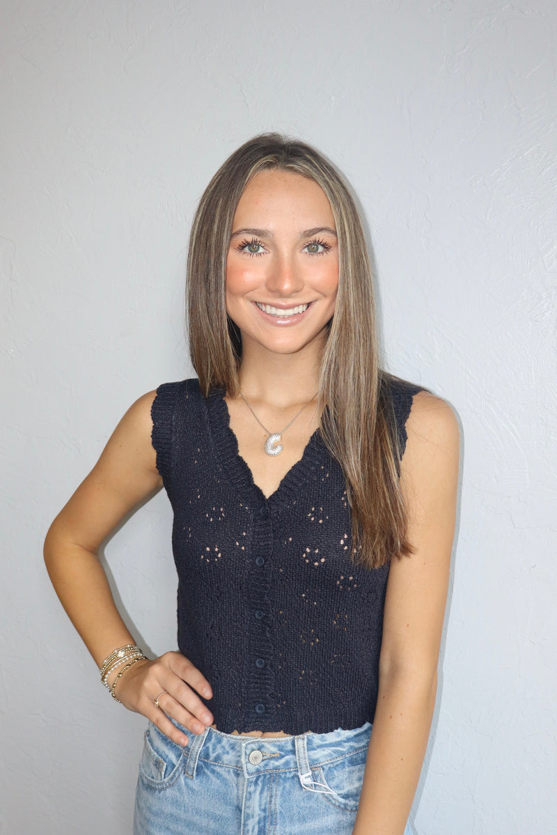 Sidney Knitted Sleeveless Sweater