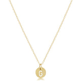 16” Necklace gold -  respect small gold disc