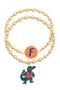 Florida Gators Ball Bead Bracelet Set of 2