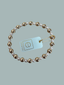 Pearl Grateful Patter 4mm Pearl 6mm Gold