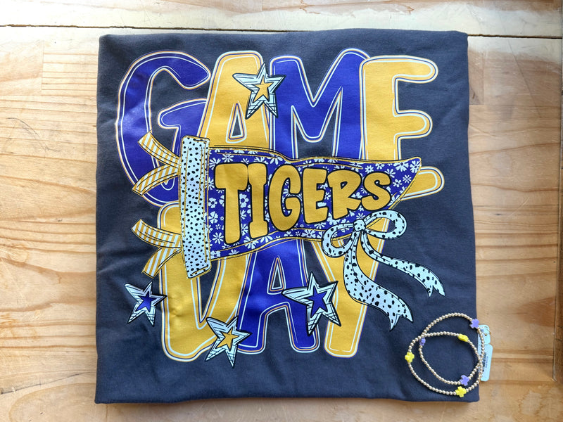 Tigers Gameday Floral & Bow Tee
