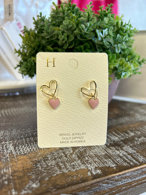 Heart Dangle Earrings