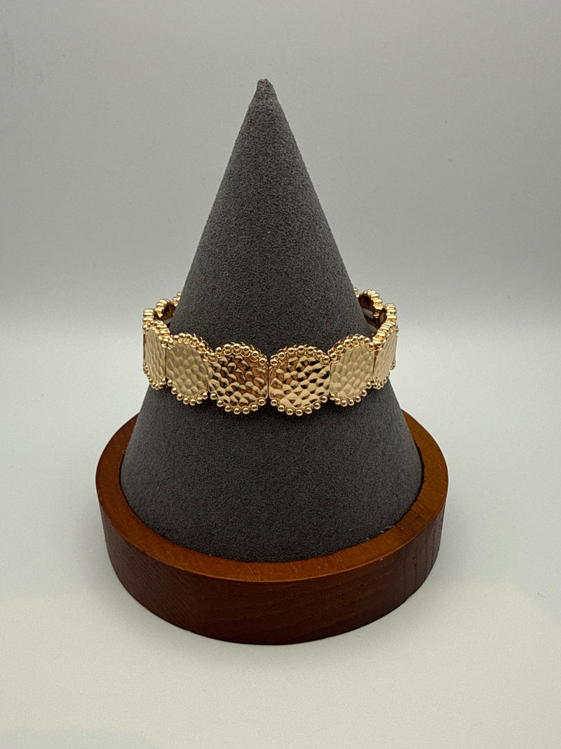 Textured & Linked Disk Bracelet