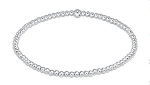 classic sterling 2mm bead bracelet