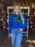 Sparkly Gator Head Sweatshirt