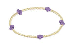 Signature Cross Small Gold Pattern 2mm Bead Bracelet