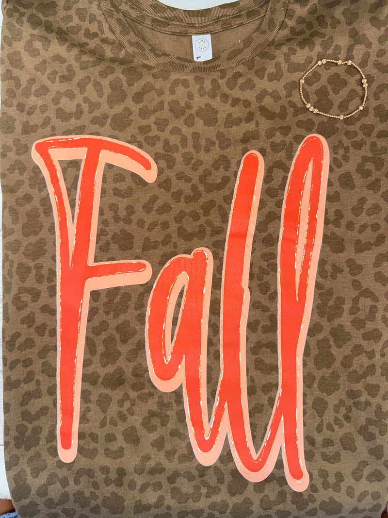Fall Leopard Tee Shirt