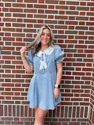 Eva Bow Lace Dress