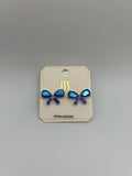 Blue Iridescent Bow