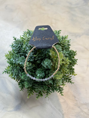 Clay & Gold Beaded Bracelet