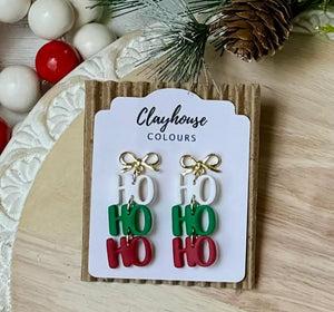 Clayhouse Colours Christmas Earrings