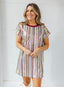 Game Day Julia Dress - Garnet & Gold