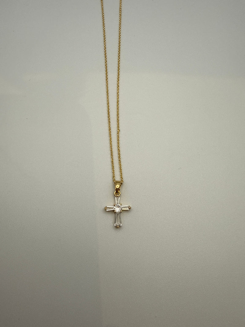 Glass Cross Necklace ￼