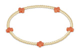 Signature Cross Small Gold Pattern 2mm Bead Bracelet