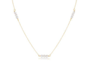 17” Choker Joy Simplicity Chain Gold-3mm Pearl