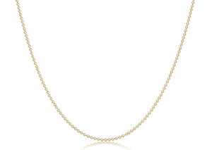 17" Choker Classic Beaded Chain - Gold