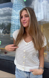 Vivian Brown Short-Sleeved Cardigan