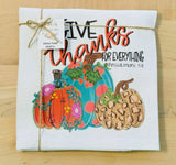 Give Thanks Fall Kitchen Towel