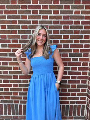 Santorini Summer Midi Dress