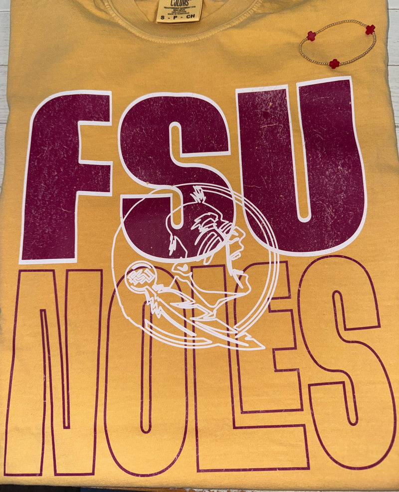 FSU Noles With Seminole Head Tee Shirt