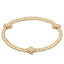 Enewton Extends - signature Cross Gold Pattern - 3mm bead bracelet gold