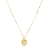 16” Necklace gold -  respect small gold disc