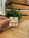 Clear Drop Bow Earring