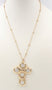 Gold Chain with Coin Pearl & Gold 16”-18” Necklace