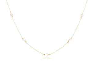 17” Choker Simplicity Chain Gold 4mm Pearl