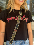 Black + Gold Game Day Sequin Purse Strap