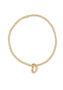 Classic Gold 2.5mm Bead Bracelet-Love Gold Charm