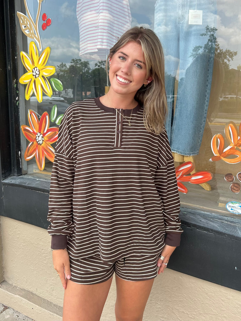 Loralie Striped Long Sleeve Set