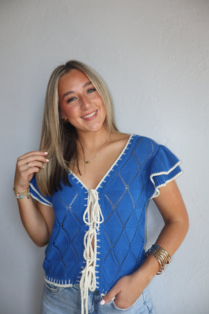 Sapphire Bow Vest