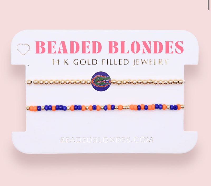 Florida Gators Logo Sprinkle Bracelet Stack