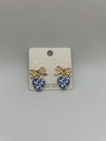 Toile Heart Drop Earrings