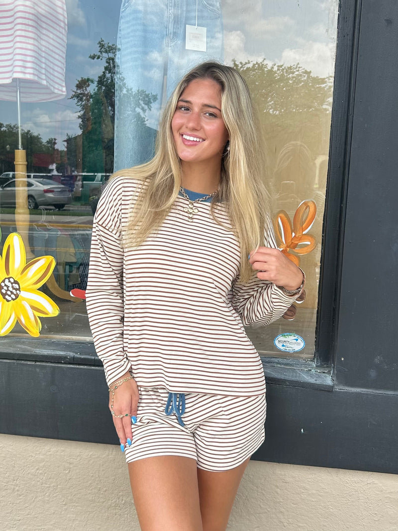 Nash Pin Striped Long Sleeve Set