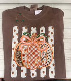Striped Pumpkin Patchwork Tee