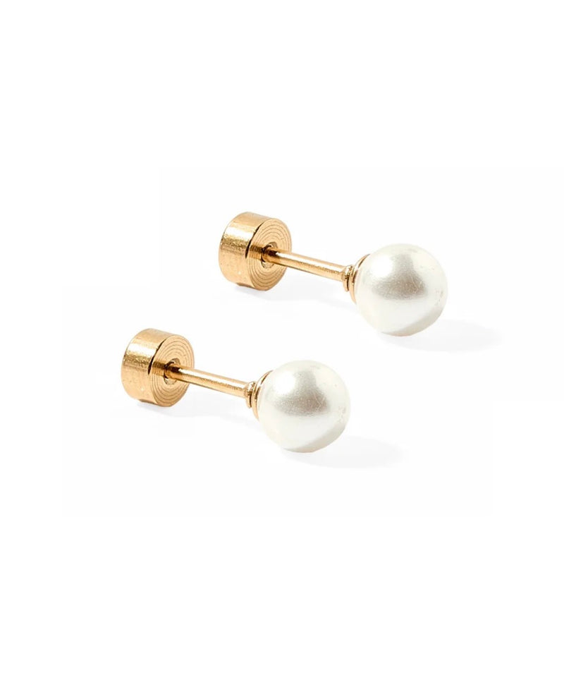 Screwback Stud Earrings- Payton Pearl