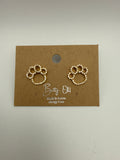 Open Paw Print Earrings