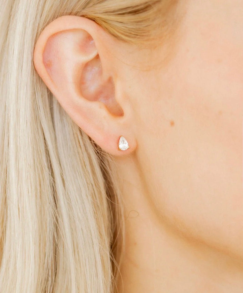 Screwback Stud Earrings- Paige Pear