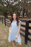 Betsy Ruffle Jean Dress