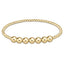 Classic Gold Beaded Bliss 3mm Bead Bracelet -6mm Gold