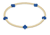 Signature Cross Small Gold Pattern 2mm Bead Bracelet