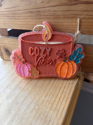 Fall 2.0 "Cozy Vibes" Candle Car Freshie - Apple Pickin'